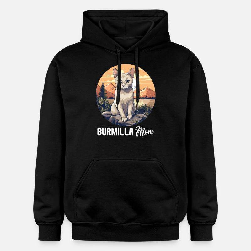 Burmilla Chaton Burmilla Chat - Sweat à capuche Softstyle® Gildan Unisexe - noir