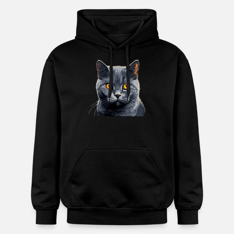 Chat Chartreux Chat Chartreux - Sweat à capuche Softstyle® Gildan Unisexe - noir
