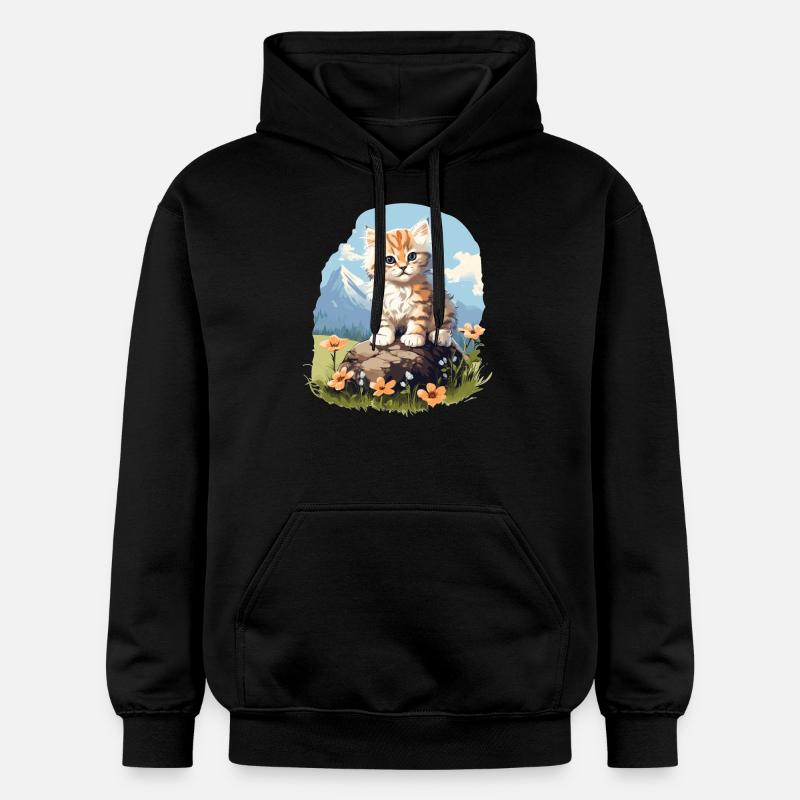 Cymric Kitten Cymric Cat - Sweat à capuche Softstyle® Gildan Unisexe - noir