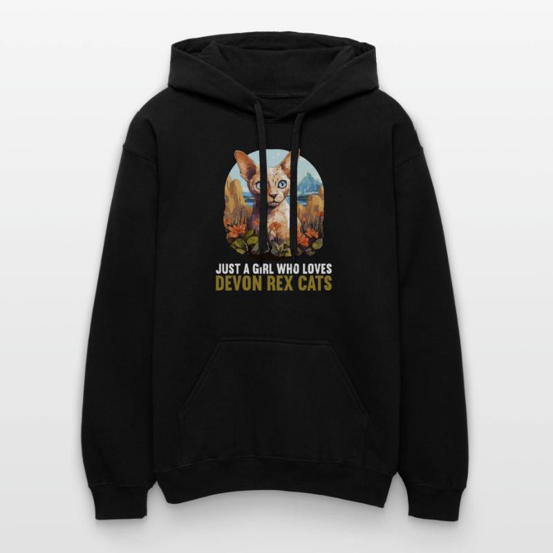 Chaton Devon Rex Chat Devon Rex Sweat à capuche Softstyle® Gildan Unisexe