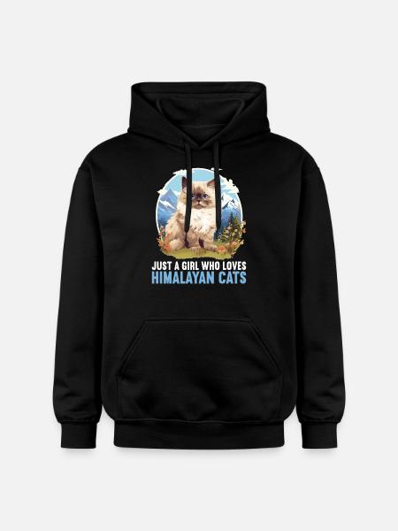 Himalayan Cat Colourpoint Katze - Gildan Unisex Softstyle® Midweight Hoodie - black