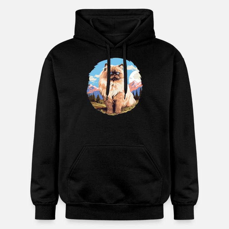 Chat de l’Himalaya Colourpoint Katze - Sweat à capuche Softstyle® Gildan Unisexe - noir