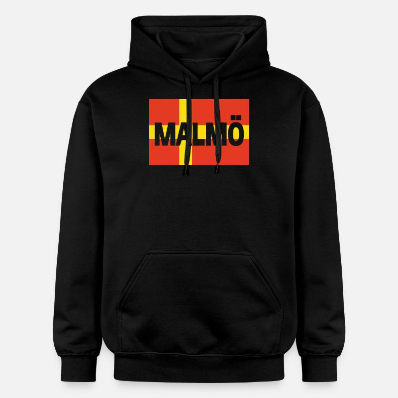 Drapeau de Malmö - Sweat à capuche Softstyle® Gildan Unisexe - noir