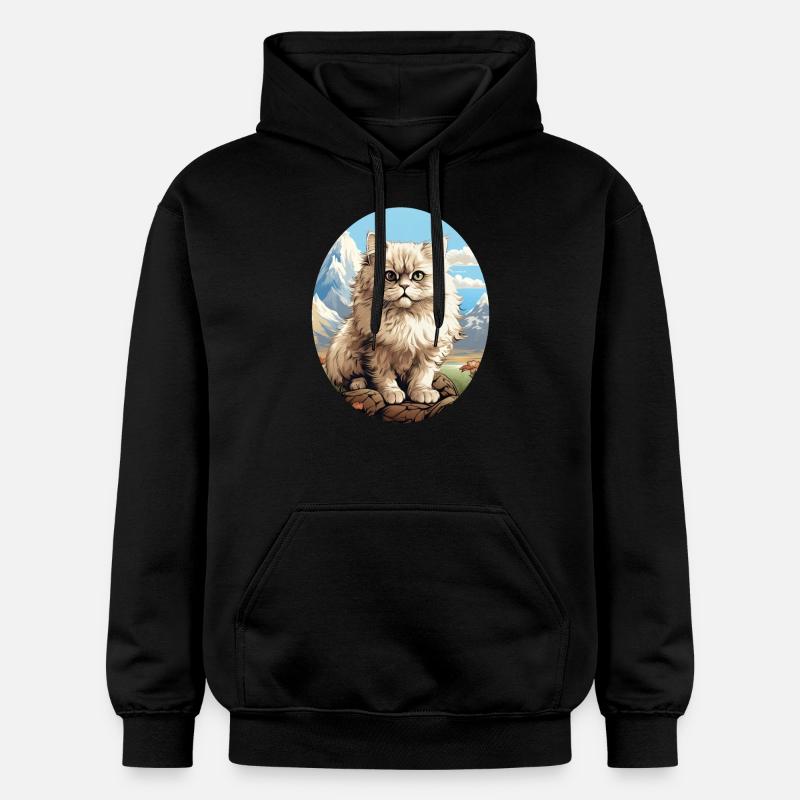 Chat persan Perserkatze - Sweat à capuche Softstyle® Gildan Unisexe - noir