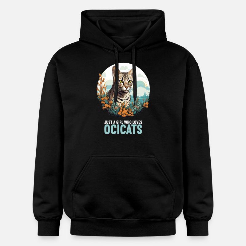Ocicat Chaton Ocicat Chat - Sweat à capuche Softstyle® Gildan Unisexe - noir
