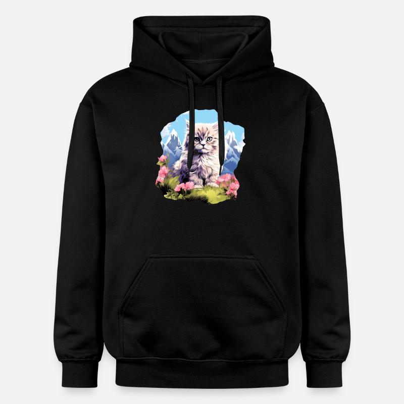 Chat persan Perserkatze - Sweat à capuche Softstyle® Gildan Unisexe - noir