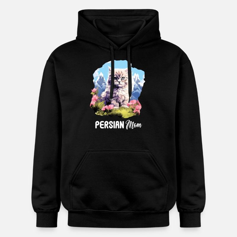 Chat persan Perserkatze - Sweat à capuche Softstyle® Gildan Unisexe - noir