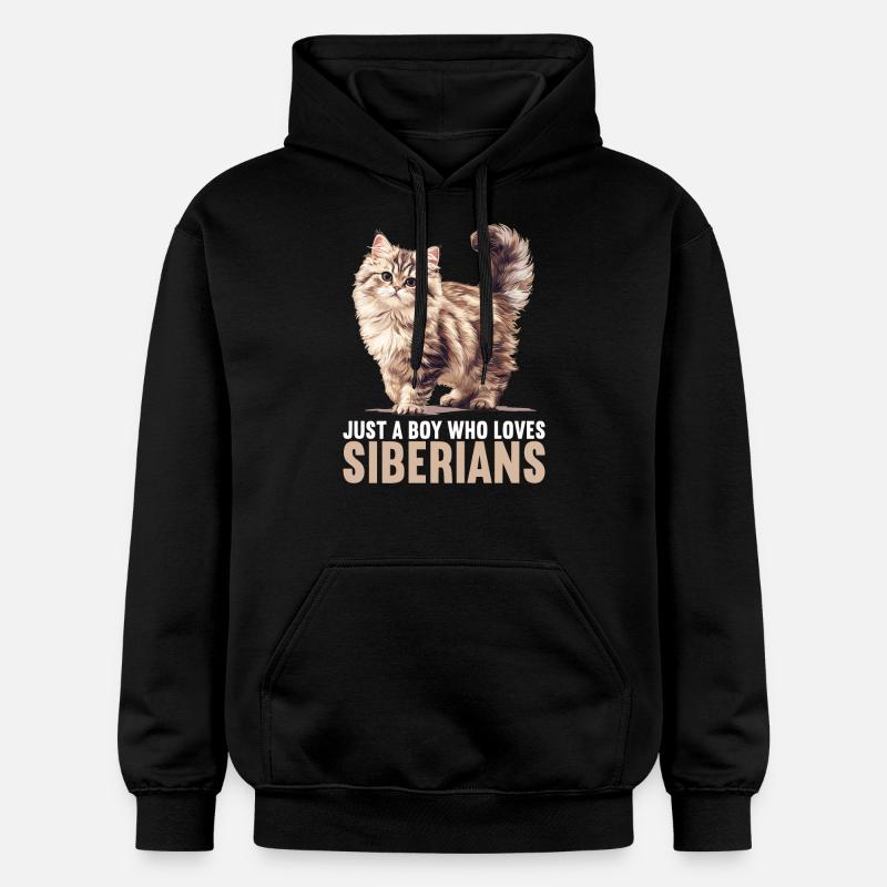 Chat Sibérien Sibirische Katze - Sweat à capuche Softstyle® Gildan Unisexe - noir