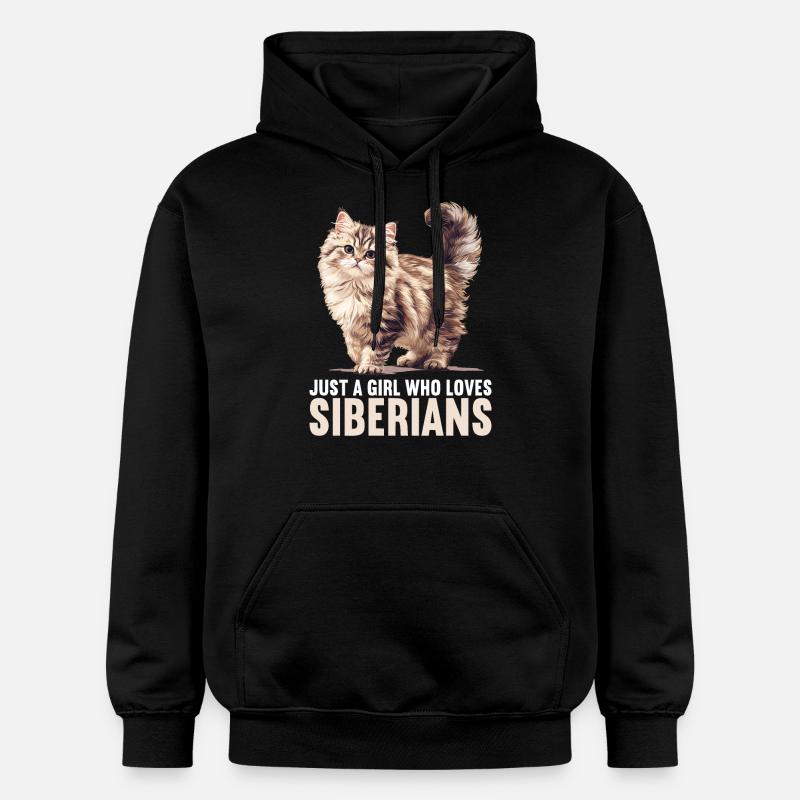 Chat Sibérien Sibirische Katze - Sweat à capuche Softstyle® Gildan Unisexe - noir