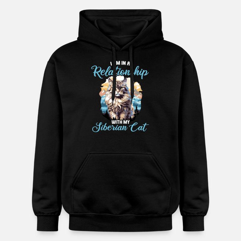 Chat Sibérien Sibirische Katze - Sweat à capuche Softstyle® Gildan Unisexe - noir
