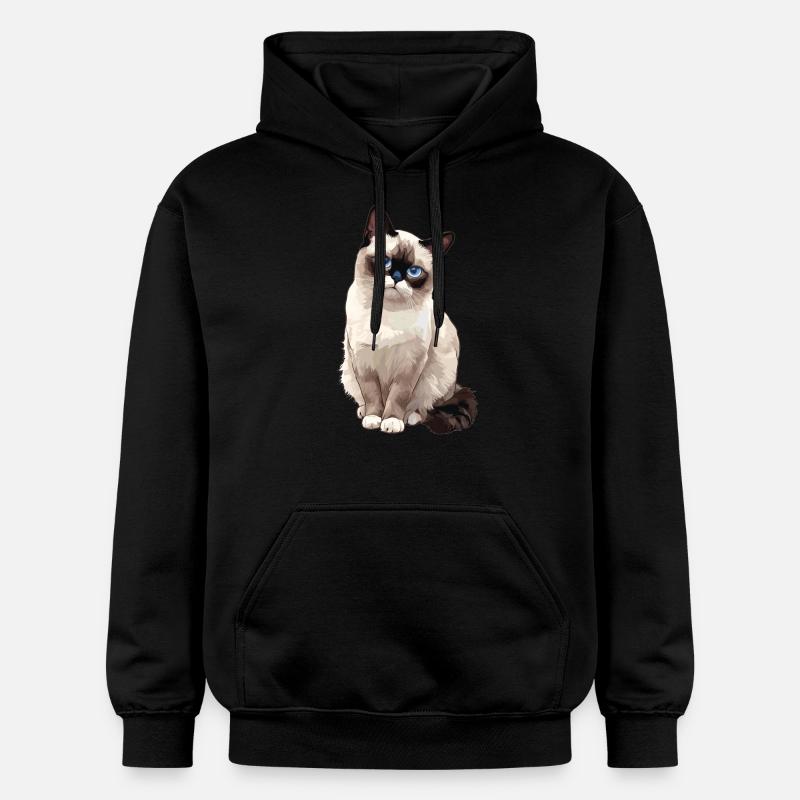 Chaton raquette Chat raquette - Sweat à capuche Softstyle® Gildan Unisexe - noir