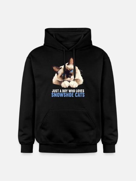 Snowshoe Kitten Snowshoe Cat - Gildan Unisex Softstyle® Midweight Hoodie - black