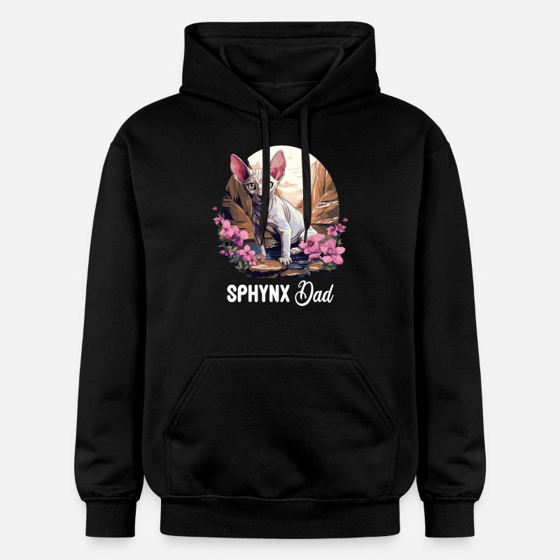 Sphynx Chaton Sphynx Chat - Sweat à capuche Softstyle® Gildan Unisexe - noir