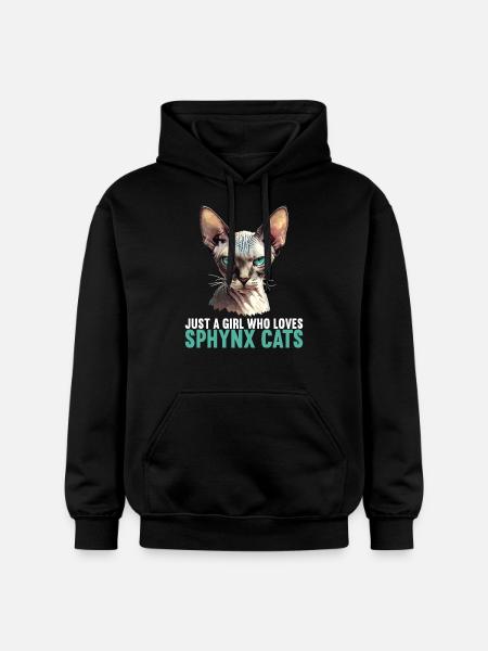 Sphynx Kitten Sphynx Cat - Gildan Unisex Softstyle® Midweight Hoodie - black