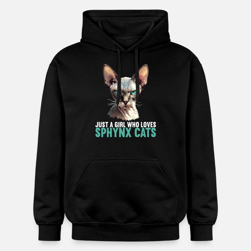 Chaton Sphynx Chat Sphynx - Sweat à capuche Softstyle® Gildan Unisexe - noir