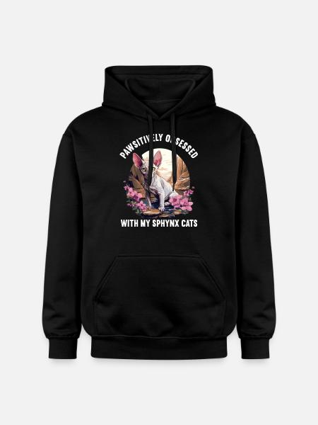 Sphynx Kitten Sphynx Cat - Gildan Unisex Softstyle® Midweight Hoodie - black
