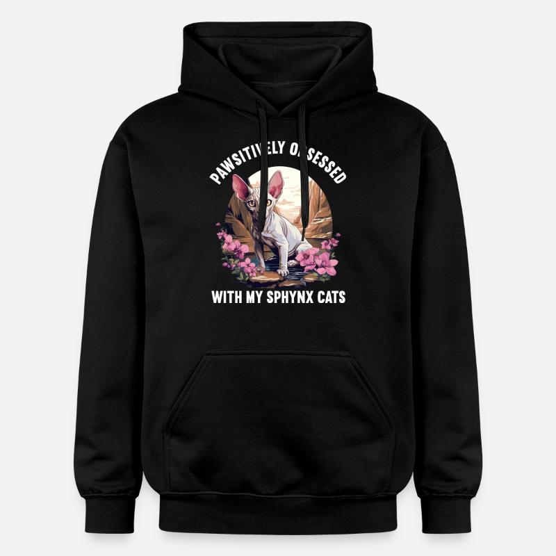 Sphynx Kätzchen Sphynx Katze - Gildan Unisex Softstyle® Midweight Hoodie - Schwarz