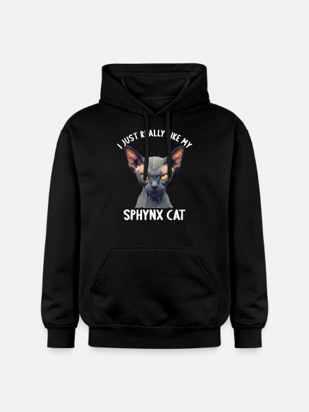 Sphynx Kitten Sphynx Cat - Gildan Unisex Softstyle® Midweight Hoodie - black