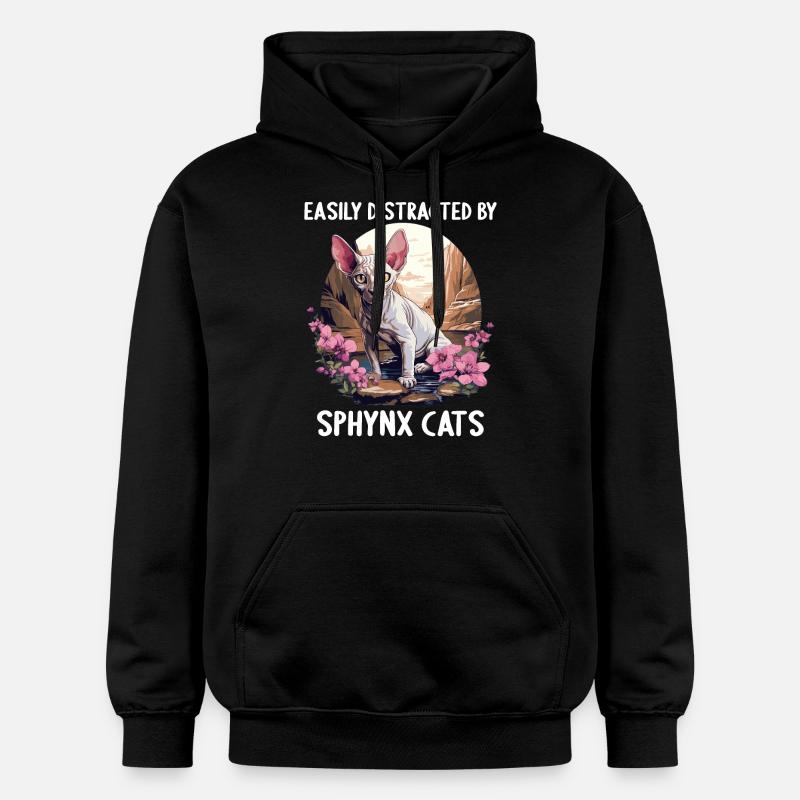 Sphynx Kätzchen Sphynx Katze - Gildan Unisex Softstyle® Midweight Hoodie - Schwarz
