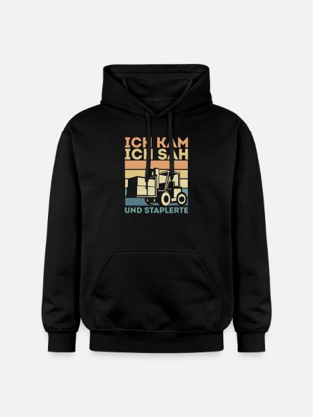 Gabelstaplerfahrer Lagerist Lagerarbeiter - Gildan Unisex Softstyle® Midweight Hoodie - Schwarz