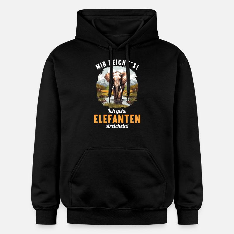 Éléphant Éléphant - Sweat à capuche Softstyle® Gildan Unisexe - noir