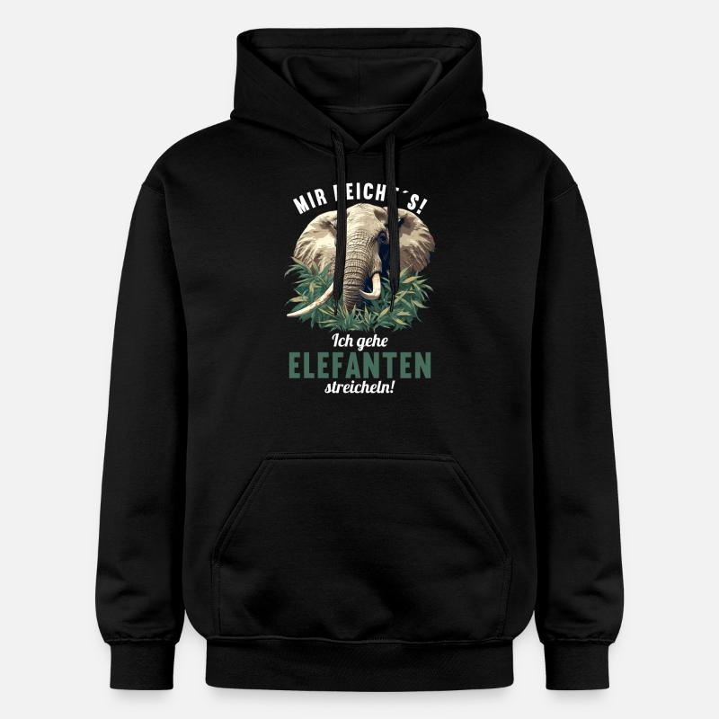 Éléphant Éléphant - Sweat à capuche Softstyle® Gildan Unisexe - noir