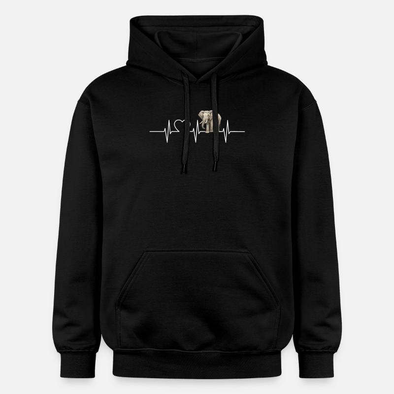 Éléphant Éléphant - Sweat à capuche Softstyle® Gildan Unisexe - noir
