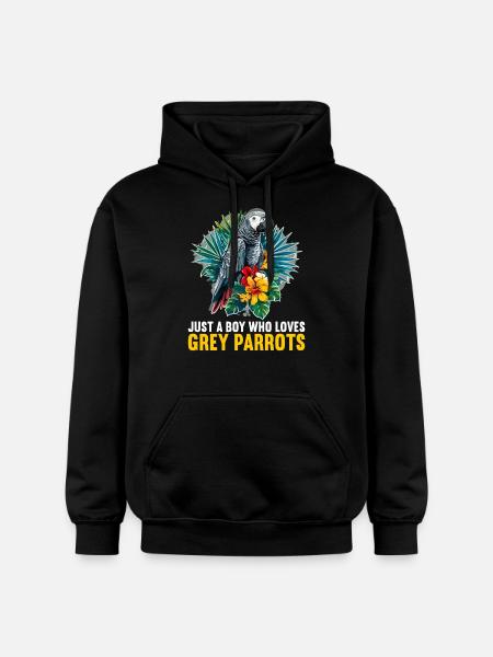 African grey parrots - Gildan Unisex Softstyle® Midweight Hoodie - black