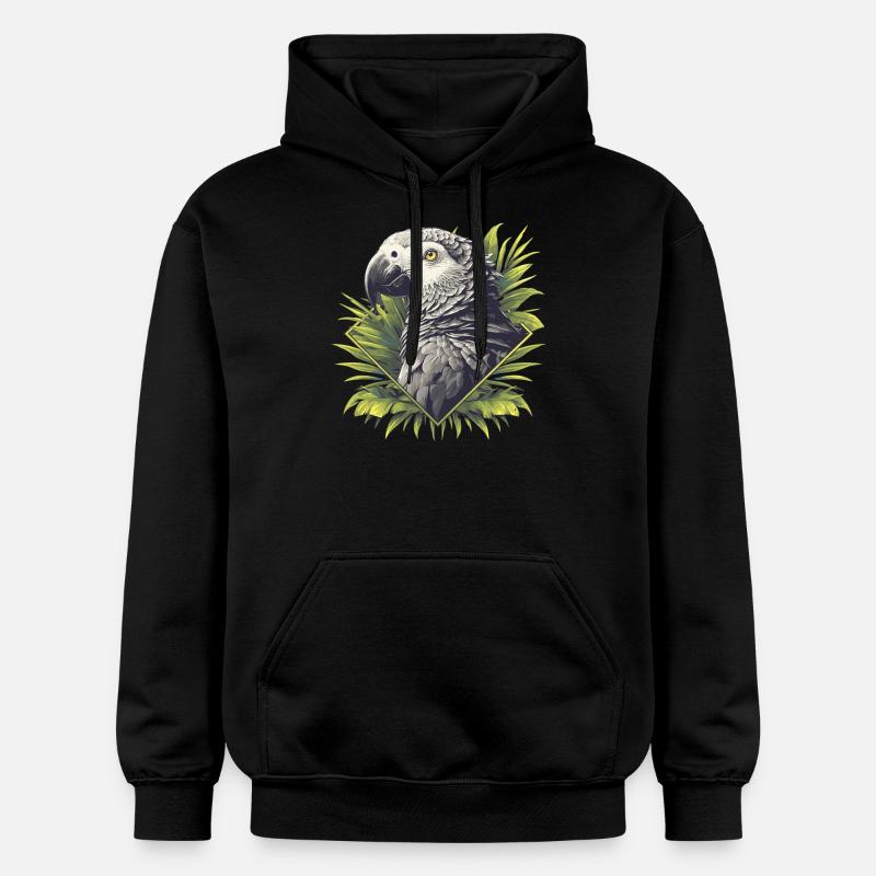 Perroquets gris d’Afrique - Sweat à capuche Softstyle® Gildan Unisexe - noir