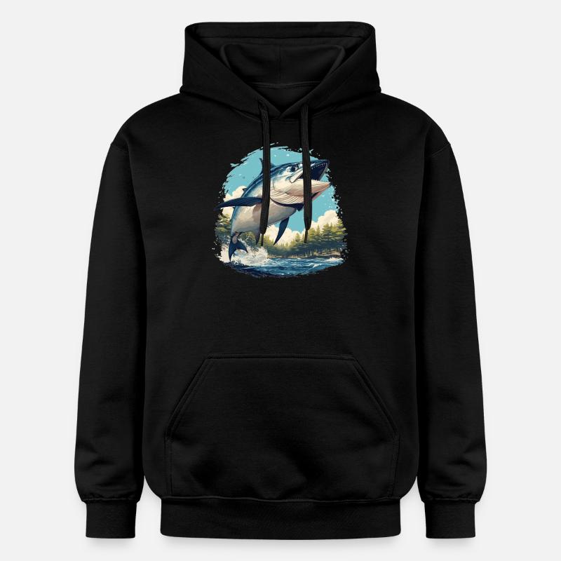 Thon Thunfische Thunfisch - Sweat à capuche Softstyle® Gildan Unisexe - noir