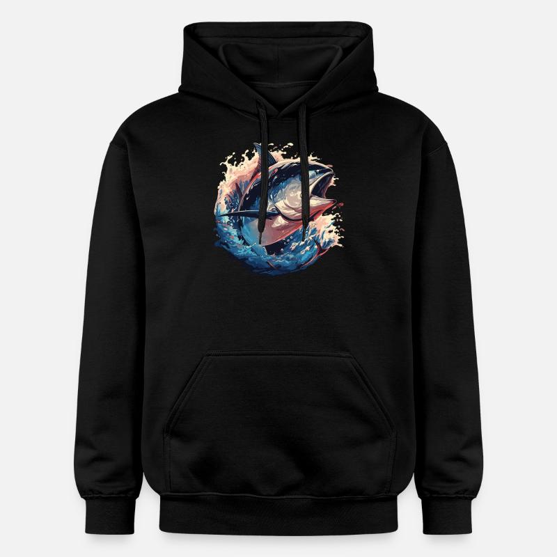 Thon Thunfische Thunfisch - Sweat à capuche Softstyle® Gildan Unisexe - noir