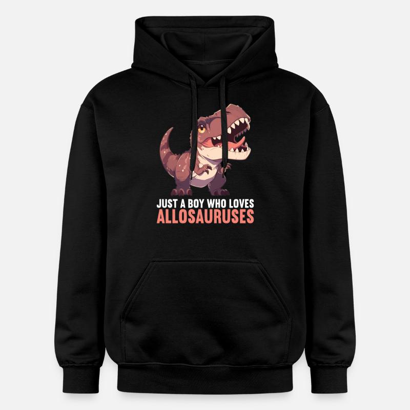 Allosaure Allosaurus - Sweat à capuche Softstyle® Gildan Unisexe - noir