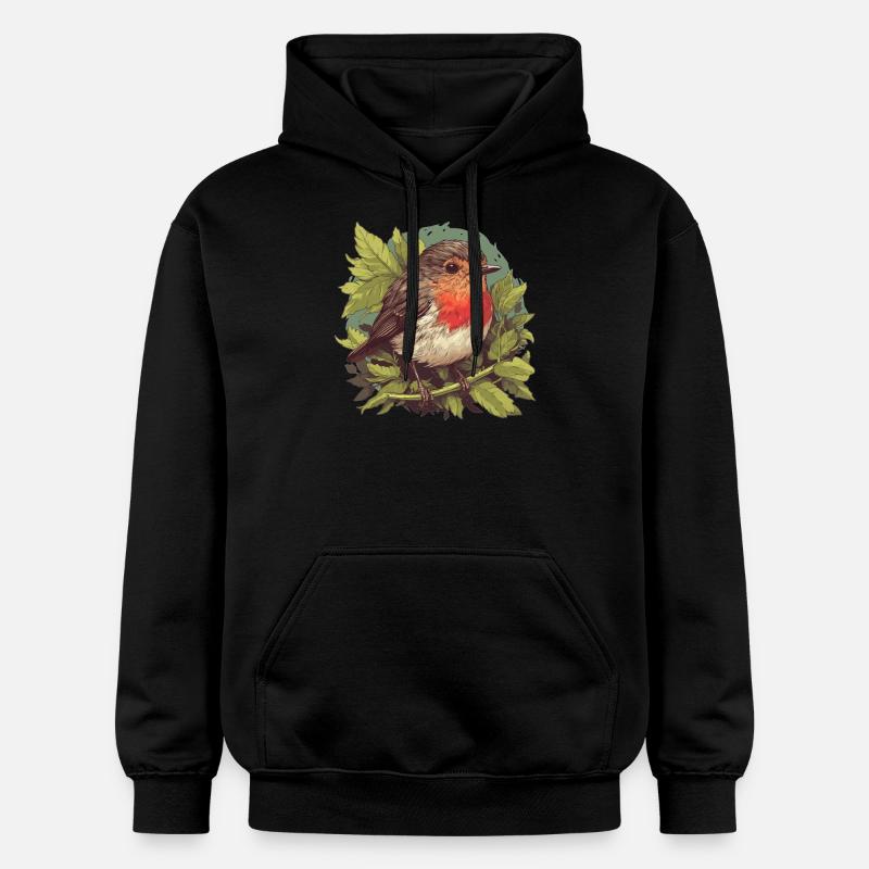 Robin Rotkehlchen - Sweat à capuche Softstyle® Gildan Unisexe - noir