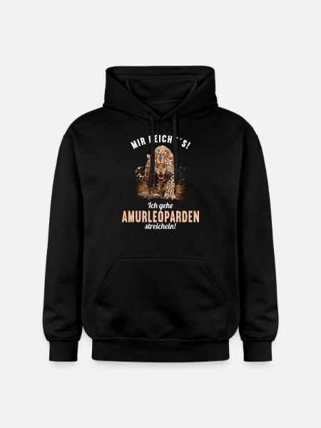 Amur Leopard Amurleoparden Amurleopard - Gildan Unisex Softstyle® Midweight Hoodie - black