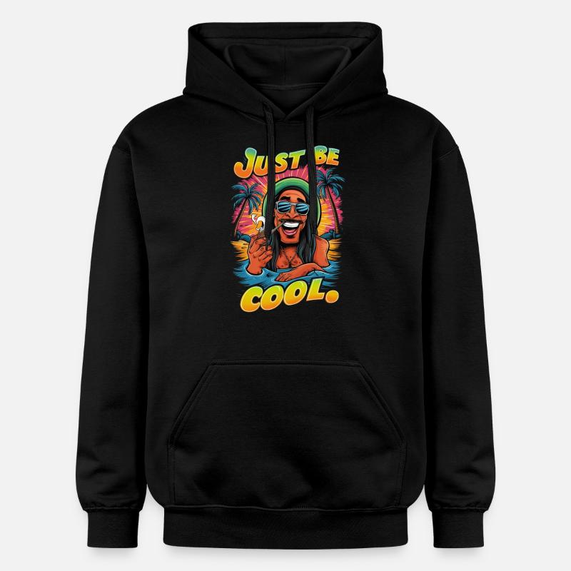 rasta - just be cool - jamaïque - Sweat à capuche Softstyle® Gildan Unisexe - noir