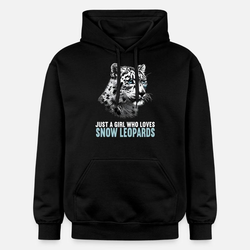 Léopard des neiges Schneeleoparden Schneeleopard - Sweat à capuche Softstyle® Gildan Unisexe - noir