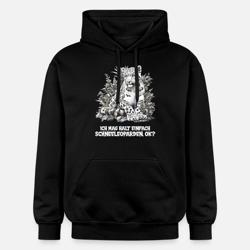 Léopard des neiges Schneeleoparden Schneeleopard - Sweat à capuche Softstyle® Gildan Unisexe - noir