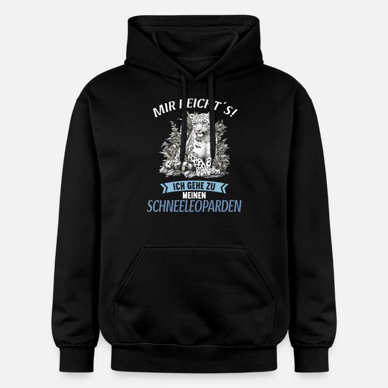 Léopard des neiges Schneeleoparden Schneeleopard - Sweat à capuche Softstyle® Gildan Unisexe - noir