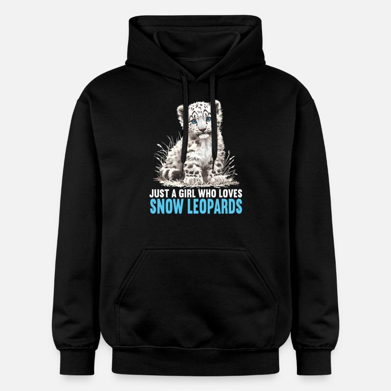 Léopard des neiges Schneeleoparden Schneeleopard - Sweat à capuche Softstyle® Gildan Unisexe - noir