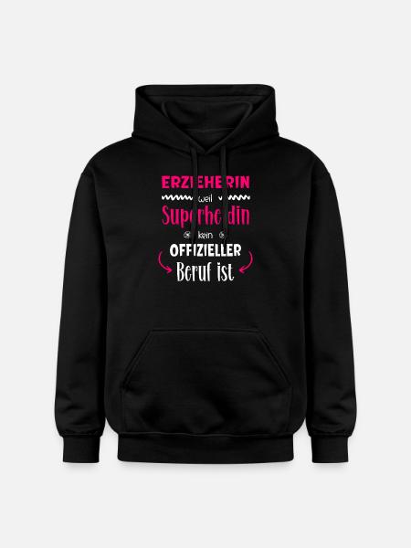 Erzieherin Superheldin - Gildan Unisex Softstyle® Midweight Hoodie - Schwarz