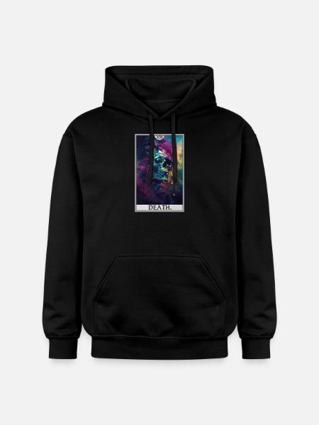 Tarot Card Tarot Card Death - Gildan Unisex Softstyle® Midweight Hoodie - black