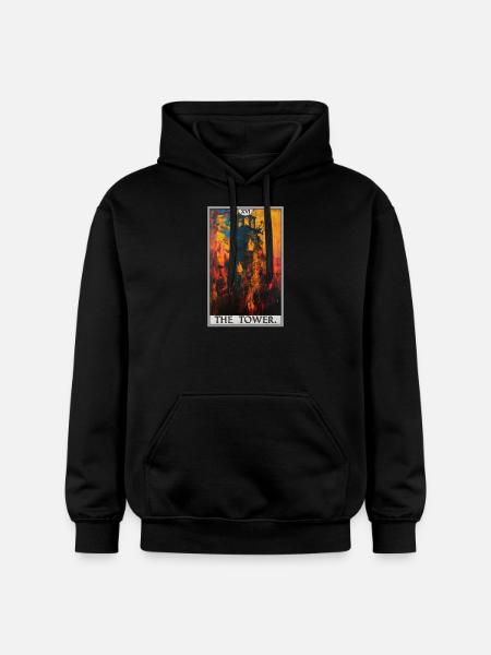 Tarotkort Tarotkort Tårnet Tårnet - Gildan Softstyle® Midweight unisex-hoodie - sort