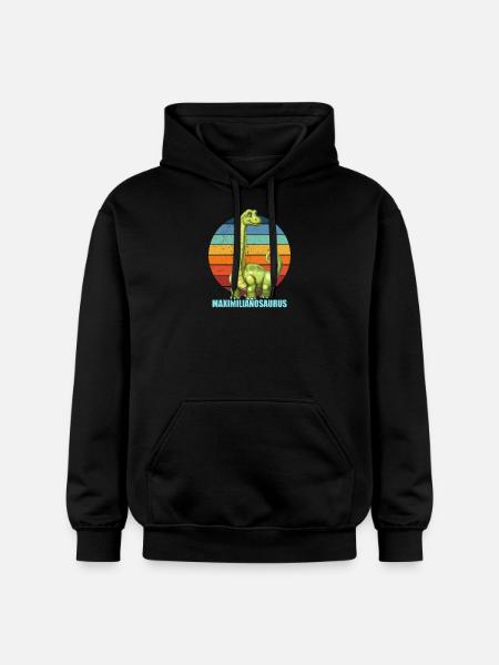Maximilianosaurus Geschenkidee für Maximilian - Gildan Unisex Softstyle® Midweight Hoodie - Schwarz