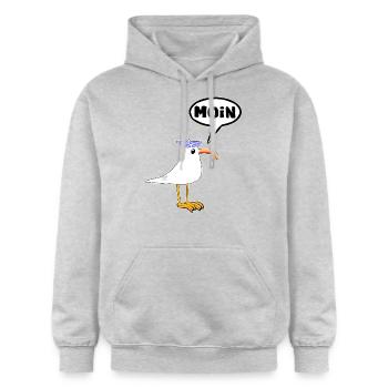 Moin Seagull Rubber Boots Boots Speech Bubble - Gildan Unisex Softstyle® Midweight Hoodie - light heather grey - Front - Liana (172cm) & Jaron (178cm)