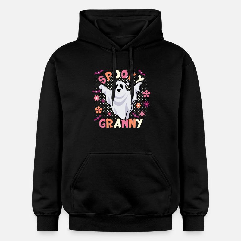 Grand-mère Halloween Spooky Granny - Sweat à capuche Softstyle® Gildan Unisexe - noir