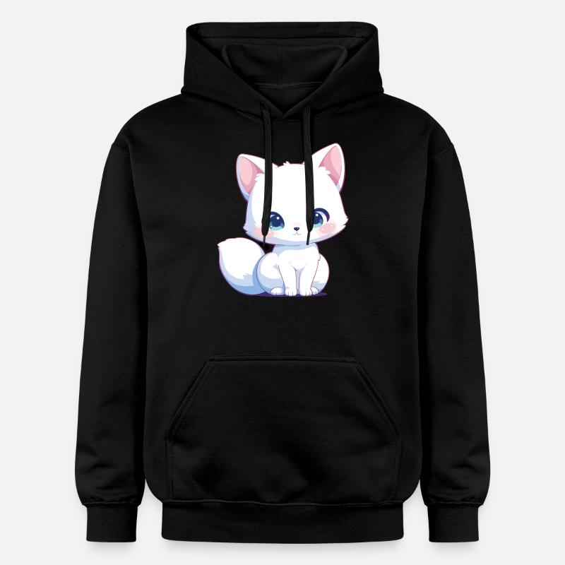 Renard arctique Polarfüchse Polarfuchs - Sweat à capuche Softstyle® Gildan Unisexe - noir