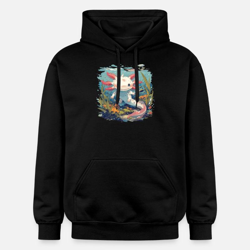 Axolotl - Sweat à capuche Softstyle® Gildan Unisexe - noir