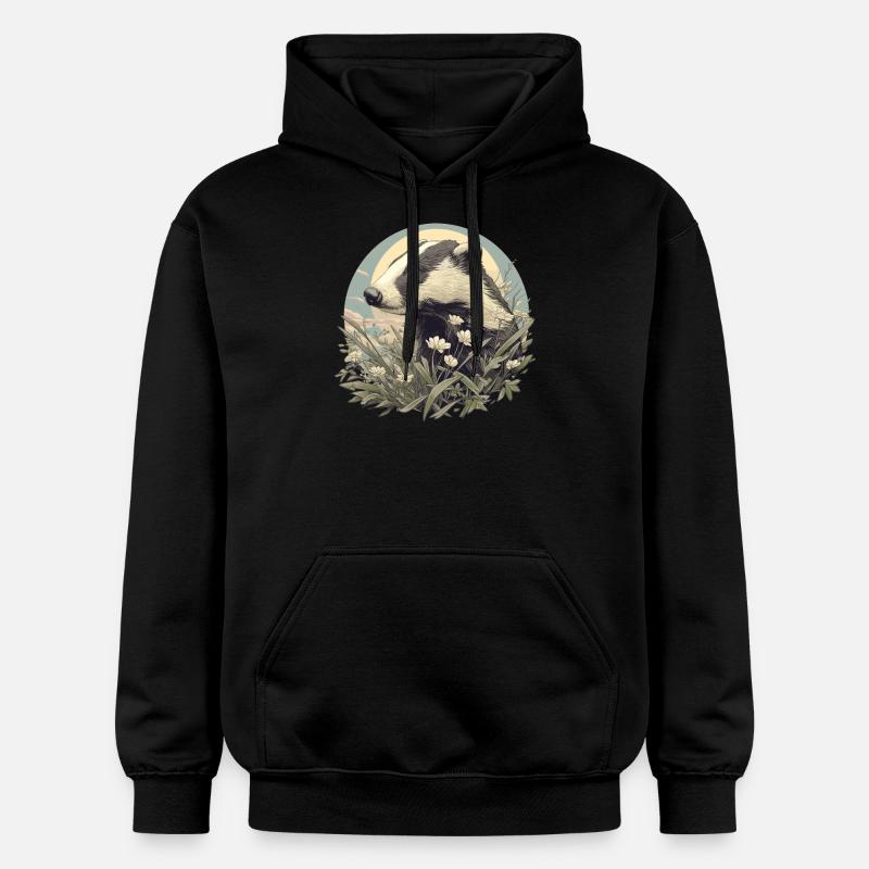 Blaireau Dachse Dachs - Sweat à capuche Softstyle® Gildan Unisexe - noir