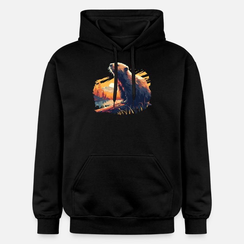 Beaver Biber - Sweat à capuche Softstyle® Gildan Unisexe - noir