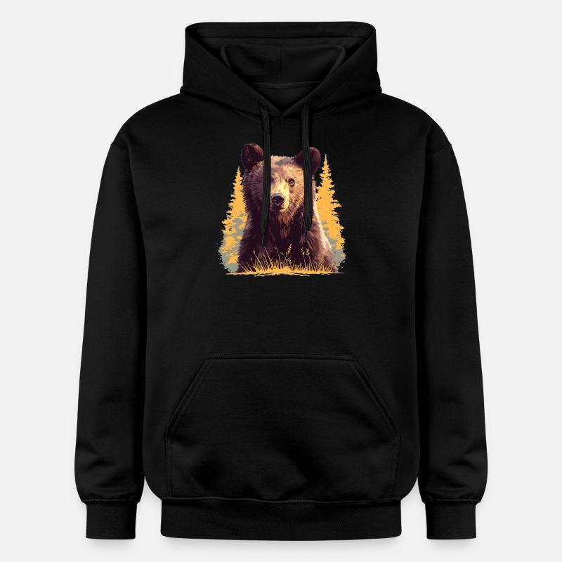 Ours Bären Bär - Sweat à capuche Softstyle® Gildan Unisexe - noir